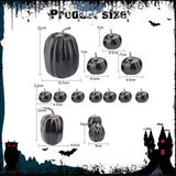 Maxbell 14x Artificial Pumpkins Fall Season Decorative Wedding Assorted Thanksgiving Black
