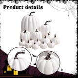 Maxbell 14x Artificial Pumpkins Fall Season Decorative Wedding Assorted Thanksgiving White