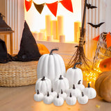 Maxbell 14x Artificial Pumpkins Fall Season Decorative Wedding Assorted Thanksgiving White