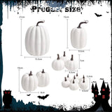 Maxbell 14x Artificial Pumpkins Fall Season Decorative Wedding Assorted Thanksgiving White