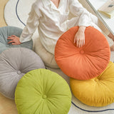 Maxbell Round Floor Pillow Lightweight Seating Cushion for Chair Sofa Office Balcony Yellow