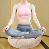 Maxbell Round Floor Pillow Lightweight Seating Cushion for Chair Sofa Office Balcony Beige