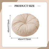 Maxbell Round Floor Pillow Lightweight Seating Cushion for Chair Sofa Office Balcony Beige