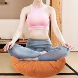 Maxbell Round Floor Pillow Lightweight Seating Cushion for Chair Sofa Office Balcony Orange