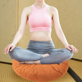 Maxbell Round Floor Pillow Lightweight Seating Cushion for Chair Sofa Office Balcony Orange