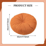 Maxbell Round Floor Pillow Lightweight Seating Cushion for Chair Sofa Office Balcony Orange