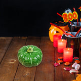 Maxbell Artificial Pumpkin Decor Foam Pumpkin for Halloween Decor Thanksgiving Party Green