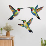 Maxbell 3 Pieces Hummingbird Decorations Hanging Decorations for Porch Patio Outside