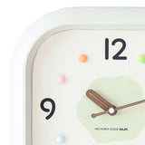 Maxbell Modern Wall Clock Easy Read Minimalist Timepiece for Office Bedroom Decor Light Green