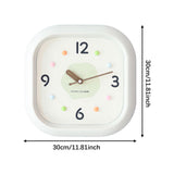 Maxbell Modern Wall Clock Easy Read Minimalist Timepiece for Office Bedroom Decor Light Green