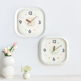 Maxbell Modern Wall Clock Easy Read Minimalist Timepiece for Office Bedroom Decor Light Green