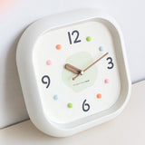 Maxbell Modern Wall Clock Easy Read Minimalist Timepiece for Office Bedroom Decor Light Green
