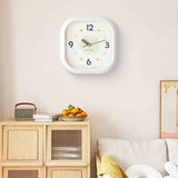 Maxbell Modern Wall Clock Easy Read Minimalist Timepiece for Office Bedroom Decor Light Green