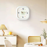 Maxbell Modern Wall Clock Easy Read Minimalist Timepiece for Office Bedroom Decor Light Green