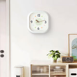 Maxbell Modern Wall Clock Easy Read Minimalist Timepiece for Office Bedroom Decor Light Green