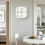 Maxbell Modern Wall Clock Easy Read Minimalist Timepiece for Office Bedroom Decor Khaki