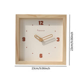 Maxbell Desk Shelf Clock Gifts Square Modern Decor Clock for Sturdy Office Farmhouse brown