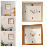 Maxbell Desk Shelf Clock Gifts Square Modern Decor Clock for Sturdy Office Farmhouse brown