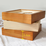 Maxbell Desk Shelf Clock Gifts Square Modern Decor Clock for Sturdy Office Farmhouse brown