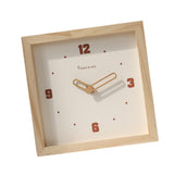 Maxbell Desk Shelf Clock Gifts Square Modern Decor Clock for Sturdy Office Farmhouse brown
