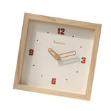 Maxbell Desk Shelf Clock Gifts Square Modern Decor Clock for Sturdy Office Farmhouse brown