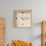 Maxbell Desk Shelf Clock Gifts Square Modern Decor Clock for Sturdy Office Farmhouse brown