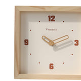 Maxbell Desk Shelf Clock Gifts Square Modern Decor Clock for Sturdy Office Farmhouse brown