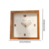 Maxbell Desk Shelf Clock Gifts Square Modern Decor Clock for Sturdy Office Farmhouse dark brown