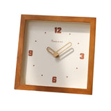 Maxbell Desk Shelf Clock Gifts Square Modern Decor Clock for Sturdy Office Farmhouse dark brown