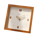 Maxbell Desk Shelf Clock Gifts Square Modern Decor Clock for Sturdy Office Farmhouse dark brown