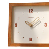 Maxbell Desk Shelf Clock Gifts Square Modern Decor Clock for Sturdy Office Farmhouse dark brown
