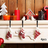 Maxbell 4 Pieces Stocking Hook Multi Uses Sturdy Garland Hook for Holiday Party Xmas Black