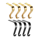 Maxbell 4 Pieces Stocking Hook Multi Uses Sturdy Garland Hook for Holiday Party Xmas Black