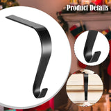 Maxbell 4 Pieces Stocking Hook Multi Uses Sturdy Garland Hook for Holiday Party Xmas Black