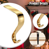 Maxbell 4 Pieces Stocking Hook Multi Uses Sturdy Garland Hook for Holiday Party Xmas Gold