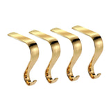 Maxbell 4 Pieces Stocking Hook Multi Uses Sturdy Garland Hook for Holiday Party Xmas Gold