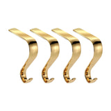 Maxbell 4 Pieces Stocking Hook Multi Uses Sturdy Garland Hook for Holiday Party Xmas Gold