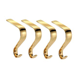 Maxbell 4 Pieces Stocking Hook Multi Uses Sturdy Garland Hook for Holiday Party Xmas Gold