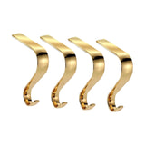 Maxbell 4 Pieces Stocking Hook Multi Uses Sturdy Garland Hook for Holiday Party Xmas Gold