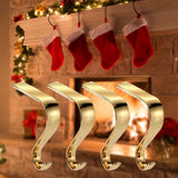 Maxbell 4 Pieces Stocking Hook Multi Uses Sturdy Garland Hook for Holiday Party Xmas Gold