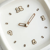 Maxbell Wall Clock Art Clock Modern Minimalist Timepiece for Cafe Bar Office Kitchen Beige