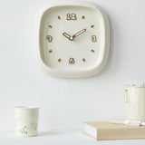 Maxbell Wall Clock Art Clock Modern Minimalist Timepiece for Cafe Bar Office Kitchen Beige