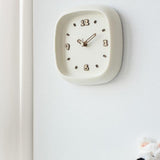 Maxbell Wall Clock Art Clock Modern Minimalist Timepiece for Cafe Bar Office Kitchen Beige