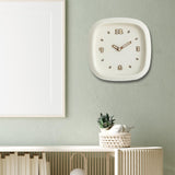 Maxbell Wall Clock Art Clock Modern Minimalist Timepiece for Cafe Bar Office Kitchen Beige