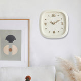 Maxbell Wall Clock Art Clock Modern Minimalist Timepiece for Cafe Bar Office Kitchen Beige