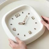 Maxbell Wall Clock Art Clock Modern Minimalist Timepiece for Cafe Bar Office Kitchen Beige