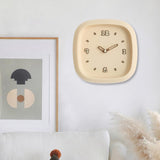 Maxbell Wall Clock Art Clock Modern Minimalist Timepiece for Cafe Bar Office Kitchen Yellow