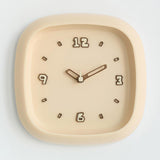 Maxbell Wall Clock Art Clock Modern Minimalist Timepiece for Cafe Bar Office Kitchen Yellow