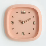 Maxbell Wall Clock Art Clock Modern Minimalist Timepiece for Cafe Bar Office Kitchen Pink