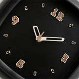 Maxbell Wall Clock Art Clock Modern Minimalist Timepiece for Cafe Bar Office Kitchen Black